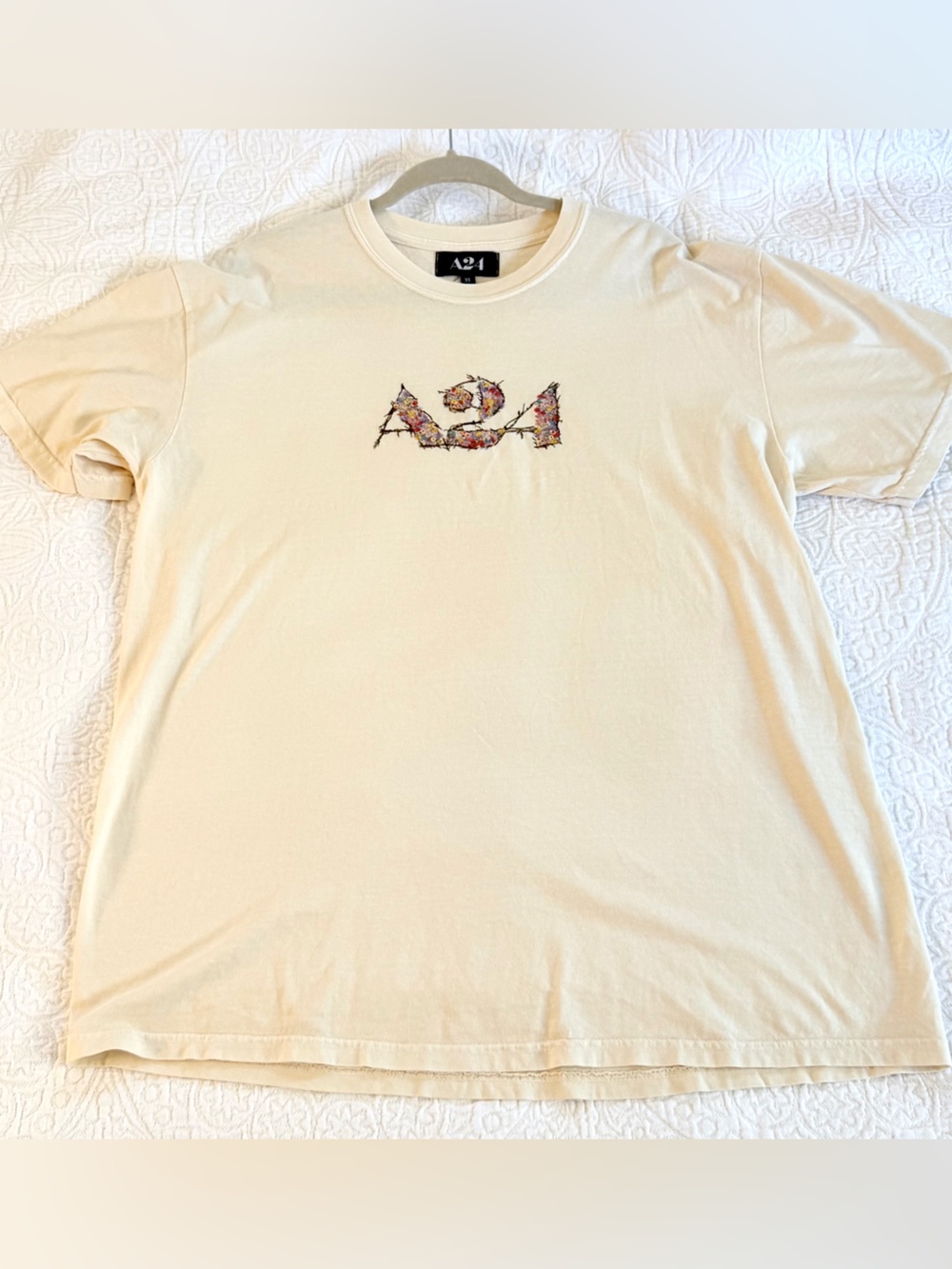 A24 Limited Edition “The May Queen” Embroidered Logo Tee - XL